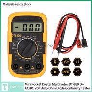Mini Pocket Digital Multimeter DT-830D+ AC/DC Volt Amp Ohm Diode Continuity Tester Ammeter Voltmeter