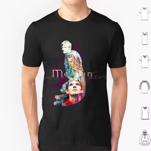 Merlin T Shirt Men Women Kids 6xl Merlin Arthur Bradley James Colin Morgan King Arthur Merthur Arthu