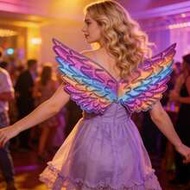 Ombre Angel Wings Backpack, Birthday Party Angel Wings Costume Accessory, Stage Performance Angel Wi