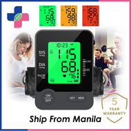 Blood Pressure Digital Monitor USB Powered Large HD Screen 3 Color Display Upper Arm Blood Pressure 