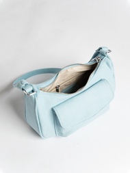 HAPPY2U Violet Denim Hobo Bag