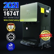 Midea Mild Alkaline Water Dispenser Hot Normal Cold Model: 1674 or 1631 With 4 Halal Korea INDAH Fil