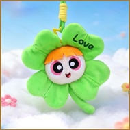 HQ The Powerpuff Girls Blossom Princess Morbucks Cute Four-Leaf Clover Flower Plushie Doll Bag Charm