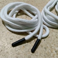 Super tip hoodie strap ruound white aglets black hoodie strap/