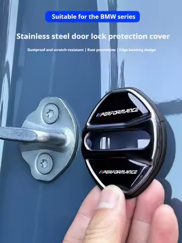 4PCS Car Door Lock Cover Stickers For BMW 3 5 Series X1 X3 X4 X5 G20 G32 F48 G01 G02 G05 G07 G11 G22