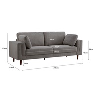 (JIJI SG) NERA 3 Seater Sofa (On-site-Assemby) / Sofa / Living Room / Home Furniture / SG