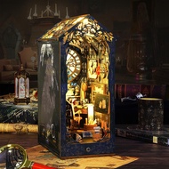 (KYSB) DIY Book Nook Kit DIY Booknook Bookshelf With Lights 3D Wooden Puzzle Decorative For Kids/Adu