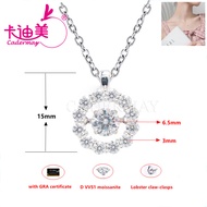 สร้อยคอเพชรโมอิส VVS1ของแท้100% 925เงินแท้สำหรับเครื่องประดับแฟชั่นสำหรับผู้หญิง