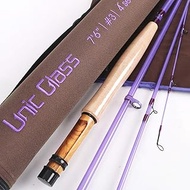 Maxcatch Fiberglass Fly Fishing Rod: 3wt/ 5wt/ 6wt in Blue,Orange, or Transparent (Purple, 7'6'' 3wt