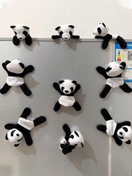 1只可愛卡通磁性冰箱貼熊貓形狀毛絨玩具,附送磁鐵作為禮物