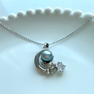 Sailing 天然海水珍珠 大溪地黑珍珠 純銀吊墜 贈項鏈