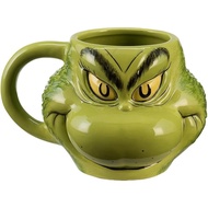 Bioworld Dr. Seuss The Grinch Classic Face Sculpted Ceramic Coffee Mug