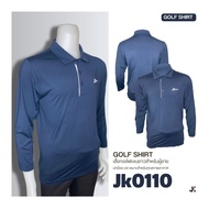 JK Sport Golf Shirt เสื้อกอล์ฟแขนยาวผู้ชายและผู้หญิง  ผ้า Poly Spandex เหมาะสำหรับการเล่นกอล์ฟที่ต้อ