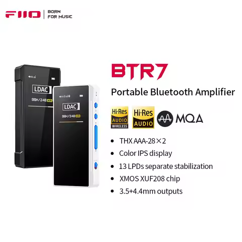 FiiO BTR7 with MQA, USB DAC DSD256, QCC5124 Headphone Bluetooth 5.1 Amplifier with Double THX AAA-28