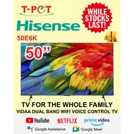 50 INCH HISENSE 50E6K (B) 4K UHD SMART TV | 1 Year Warranty
