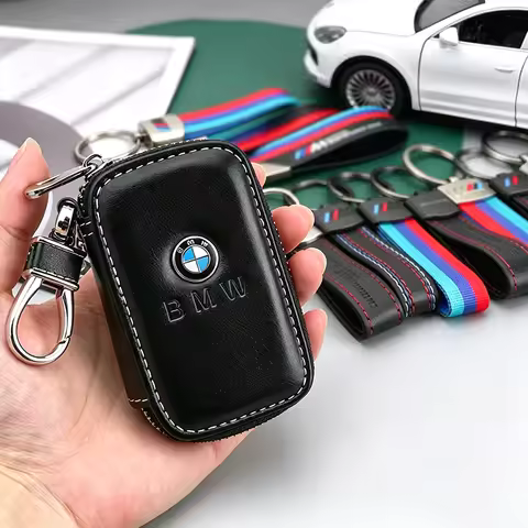 Leather Car Key Keychainn Pendant Holder Gift For BMW M Performance E46 G80 F48 E84 G01 F30 G11 X1 X