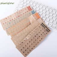 PIXELGLOW Keyboard Letter Sticker Notebook Laptop Accessories English Hebrew Korean Dust Protection 