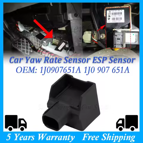 1J0907651A New For VW Skoda Seat Car Yaw Rate Sensor ESP Sensor Black Car Accessories 1J0 907 651 A 