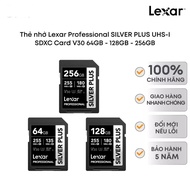Lexar SILVER PLUS SD Memory Card 64GB-128GB-256GB 205MB/s UHS-I U3 V30 for DSLR Cameras