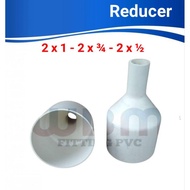 Reducer socket 2 x 1 inch Over socket PVC