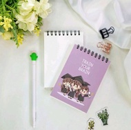 notebook mini spiral / notebook mini karakter / notebook saku. - brain