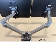 Dual Monitor Arm 雙顯示器支架，可夾在枱上