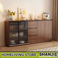 SHANJIE Kitchen Cabinet Home Solid Wood Sideboard Cabinet Living Room Storage Cabinet 4f1