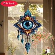 Evil Eye Dream Catcher] 1pc Fantasy Acrylic Evil Eye Dream Catcher Suncatcher -Indoor Wall Hanging D