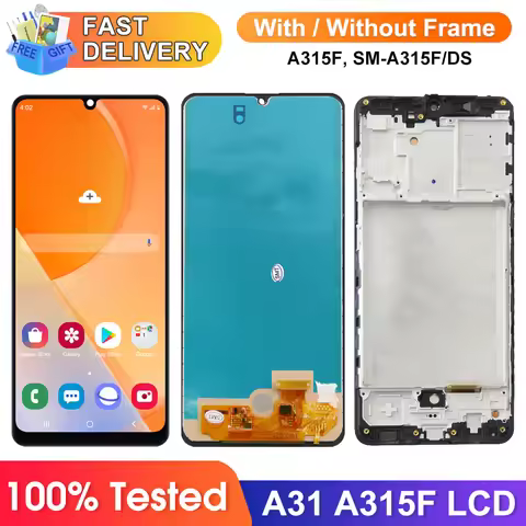 Screen for Samsung Galaxy A31 A315 A315F A315F/DS Lcd Display Digital Touch Screen With Frame for Sa