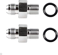 2Pcs Transmission Adapter Fittings 6AN Flare to 1/4" NPSM for TH350 TH400 700R4 200-4R TR6060 AOD 4R