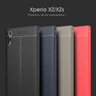 Sony xperia XZ /XZ2 Premium /XZS / XZ1/XZ2 Compact Case Shockproof Luxury Soft Silicone TPU Back Cover Phone Case Litchi Texture Casing
