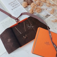 Hermès [Luxury] Hermes Necklace mini pop h Guaranteed Milk Tea Rose Gold White Pink