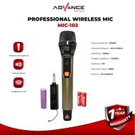Advance Wireless Microphone MIC 102 Mic / Mikrofon Advance MIC102 Bluetooth Professional