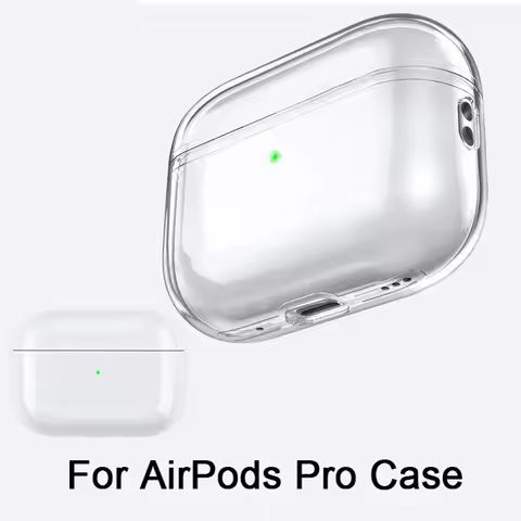 Transparent Earphone Case For Apple Air Pods Pro 1 2 PC Case Clear Hard Shell Protective Cover For A