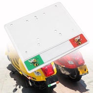 Silver License Plate Frame Holder Mount Bracket For All Vespa Model GT125 200 GTS250 GTV125 250 300 