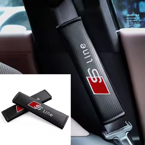 Car Seat Belt Cover Shoulder Protector Pads Center Cover for Audi A4 B8 B6 B9 B7 A3 Q5 A5 B6 R6 R S1