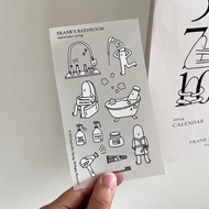 Frank's Bathroom - Transparent Sticker Sheet by September Spring