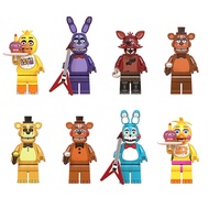 HOT!!!✈✶ pdh711 FNAF Figures Toys Five Nights At Freddy's Building Blocks Bonnie Foxy Freddy Chica Bear Dolls Kids Puzzle Toy