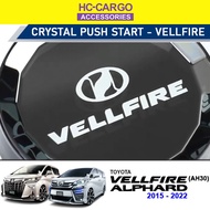 Hc Cargo Toyota Vellfire Alphard AGH30 2015 - 2022 Luxury Crystal Push Start Button Cover Chrome