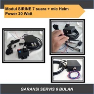 7-Sound Patrol Siren + Helmet MIC, Police Siren TOA Siren PJR Horn Microphone Mik Car Motorcycle Mic