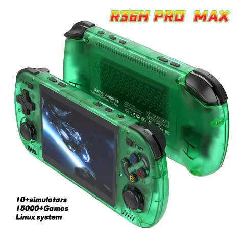 R36H PRO MAX Retro Portable Gaming Console, powered by Linux, features a 4.2-inch IPS display and in