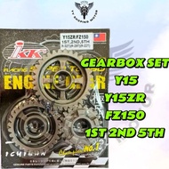 IKK RACING GEARBOX SET Y15 Y15ZR GEAR RACING 1ST 2ND 5TH GEARBOX RACING FZ150 Y15 YSUKU GEARBOX RACI
