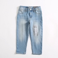 Low Waist Soft Denim Casual Pants Womens plus Size Seven-Foot Jeans Affordable Price under 59 Dollar