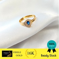 Cincin Diana Batu Biru Cincin Emas Asli Kadar Tua emas 700