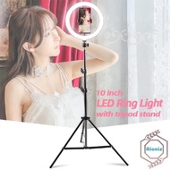 Ring Light Selfie 26CM (10inch), 3D LED Selfie Ring Light with Stand Tripod 2.1m Video Live FB Live 
