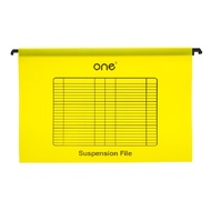 แฟ้มแขวนพลาสติก F4 เหลือง (10เ ONE