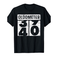 Funny 40th Birthday Gift T-Shirt - Oldometer 40 Years Old Joke Design - Soft Vintage Funny Age Miles