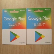 Google Play5000日元 禮品卡