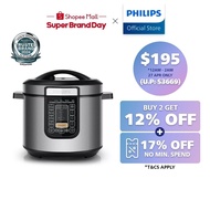PHILIPS 3000 Series 16-in-1 MultiCooker – HD2237/73, Pressure Cooker, 1300W, 2 Pots, Reheat Function