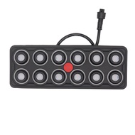 Brand new Best seller 12V 12-Way Silicone Push Button Switch Panel Color LED Waterproof Electronic 5